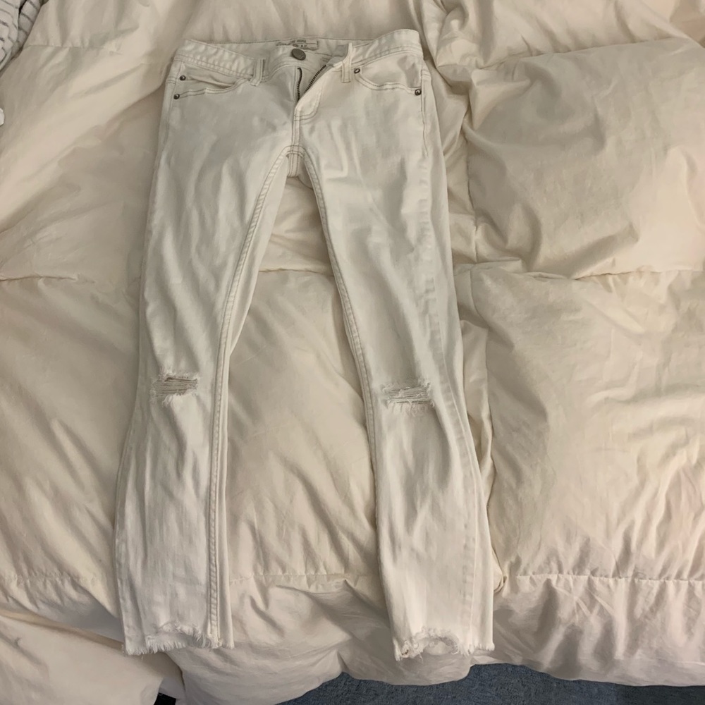 White free people jeans